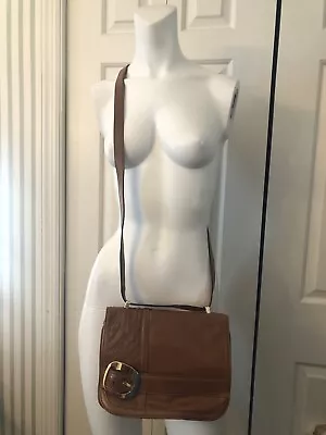 The Original Milly Of New York Brown Handbag 2 Way Crossbody Shoulder Leather  • $35