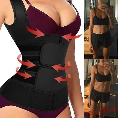 Women Waist Trainer Workout Vest Tank Tops Slimming Sauna Sweat Body Shaper GYM • £15.99