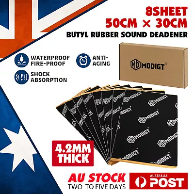 Sound Deadener Butyl Car Heat Shield Noise Shockproof Insulation Deadening Mat • $59.98