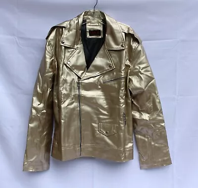 X-Men Apocalypse Quicksilver Silver Faux Leather Jacket XL Evan Peters • $89