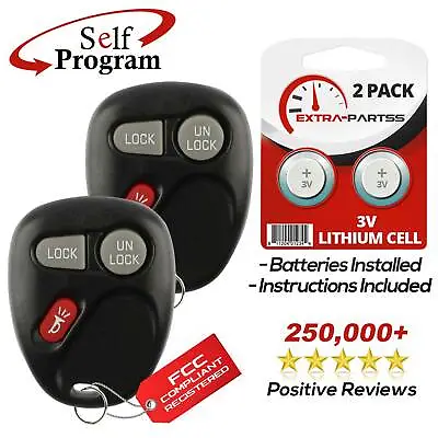 2 For 2001 2002 Chevrolet Silverado 1500 2500 3500 Remote Keyless Entry Key Fob • $13.45