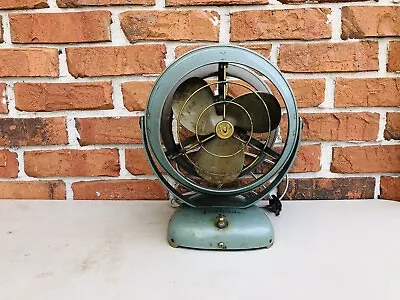 Vintage 1940's Vornado Jr. Green Metal Fan Model 1402 Mid Century MCM • $69.99