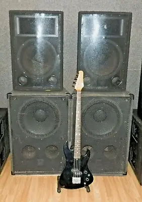 Large Speaker System Logic 18  Bass Bins Wharfdale Plus LIX 15inch Mid Tops • £750