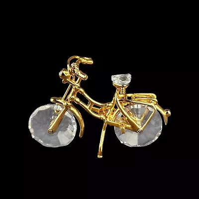 Swarovski Crystal Memories Bicycle Bike  265818 18K Gold Plated Miniature Dreams • $89.97