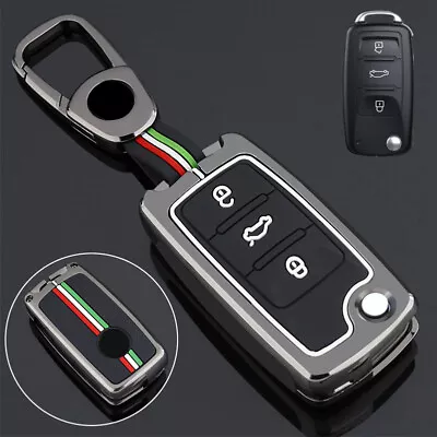 Zinc Alloy Car Flip Remote Key Fob Cover Case Holder For VW Jetta Passat Golf • $36.51