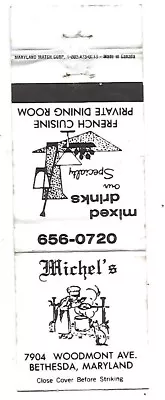 Michel's French Cuisine-Bethesda  Maryland Vintage Matchbook Cover • $0.99