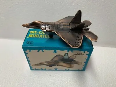 F22 Fighter Jet Bronze Die Cast Metal Collectible Pencil Sharpener New / Box  • $7.95