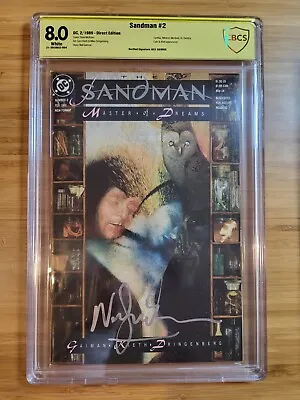 $244 • Buy Sandman #2 CBCS 8.0 Signed & Altered By Neil Gaiman