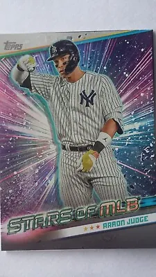 Topps~2024 Baseball Card~insert~stars Of Mlb~foil~aaron Judge~yankees~mint • £0.99