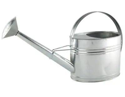 Galvanised Metal Watering Can Long Reach Steel Rose Garden Plant • £17.99