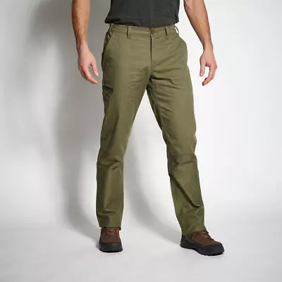 Mens Regular Outdoor Walking Hunting Trousers Pants - Steppe 100 Green Solognac • £14.99