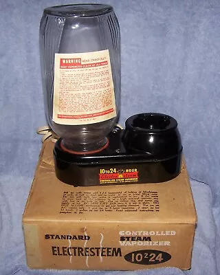 Vintage  STANDARD ELECTRESTEEM VAPORIZER 10 2 24  W Box  Tested And Works • $19.95