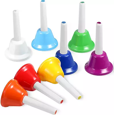 8 Note Hand Bells For Kids Musical Handbells Set Colorful Hand Bells • $31.09