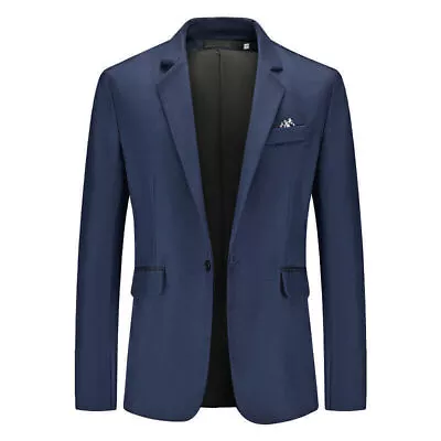 Men Formal Suit Blazer Jacket Coat Dress Business Work One Button Fashion Party • $33.72