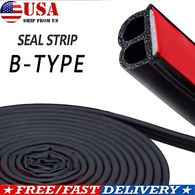 16ft Car Door Weatherstrip Bonnet Edge Moulding Trim B Shape Rubber Seal Strip • $10.99