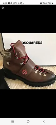 DSquared2 Lace Up Leather Hiking Boots • $725