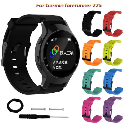 Watch Strap For Garmin Forerunner 225 Silicone Sport Replacement Band Bracelet • $15.39