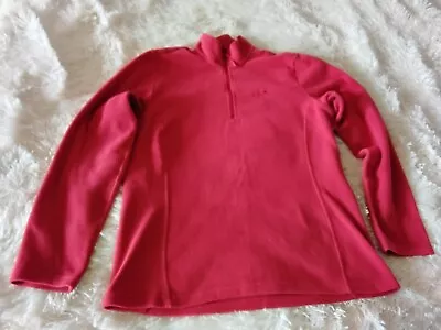 Ladies Jack Wolfskin Fleece Red Top Size 8/10 • £1.50