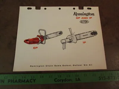 Vintage Remington Chainsaw Paper Print Ad Super 6P 1P Specs Sign Display Dupont • $6.63