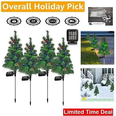 Durable Solar Christmas Tree Garden Stake Lights - 29  Height LED Lights • $83.57