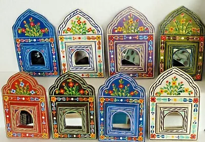 Beautifully Hand Painted Mini Mirror  From Morocco Many Colours Available • £8.99