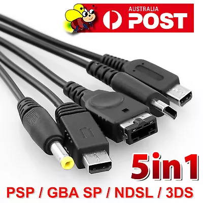 2x 5in1 USB Charger Cable For Sony PSP Nintendo 3DS 2DS NDSi Wii GameBoy Advance • $9.45