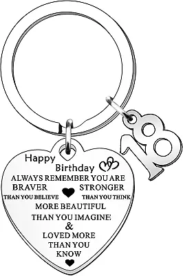 FMCC 18th Birthday Gifts For Girls Her Happy18th Birthday Gifts Keyring Keychain • £8.62