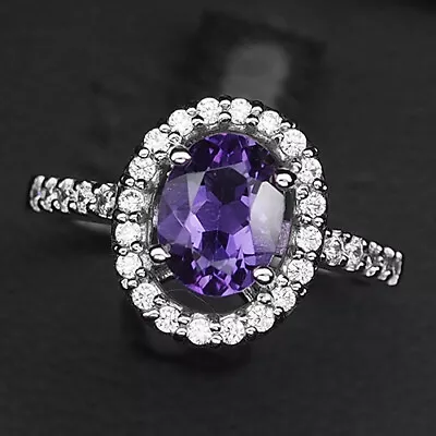 Entrancing Purple Lavender Sapphire 1.30Ct 925 Sterling Silver Handmade Rings • $9.99