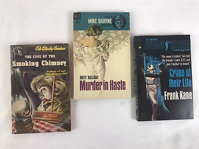 Vintage Mike Shayne Frank Kane Erle Gardner Mystery Thrillers Detective Novels • $10.95