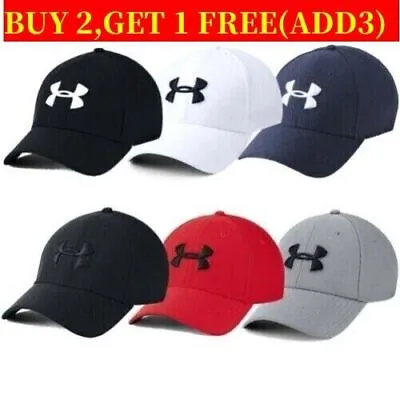 For Under Armour Men's UA Blitzing Stretch Fit Cap Athletic Flex Baseball Hat • $14.99