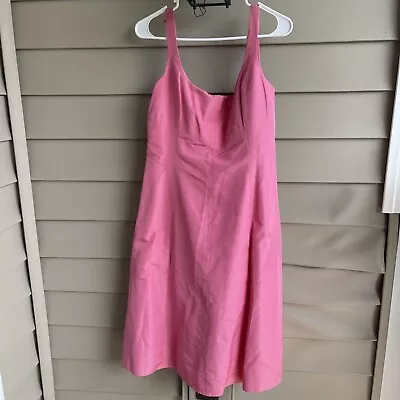 NWT J Crew 100% Silk Taffeta Pink Barbie Dress Size 10 • $55.95