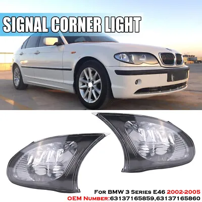 Pair Corner Lights Brake Turn Signal Lamps For BMW 3-Series E46 4 Door 2002-2005 • $29.50