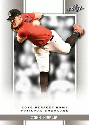 John Miralia 2019  1st Ever Printed  Leaf Perfect Game Nike Rookie Card #11! • $9.95