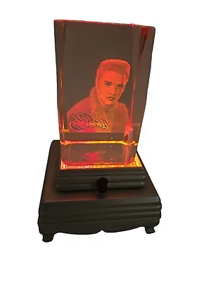 Elvis Presley Crystal 3D Hologram Laser Display Lighted Base With 3 Colors • $32