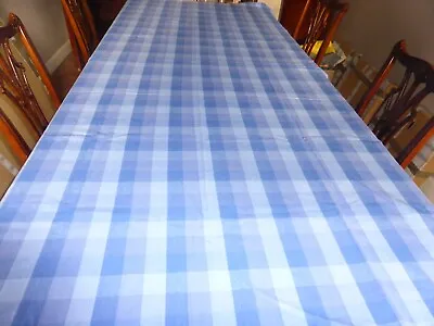 £24 • Buy Ex-large Blue Check Tablecloth.