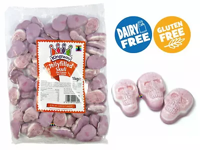 Kingsway JELLY-FILLED SKULLS Sweets Halloween Spooky Candy GLUTEN & DAIRY FREE  • £12.50