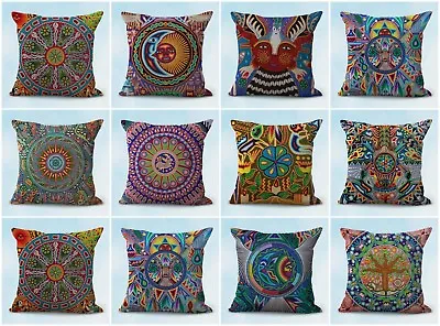  10pcs Dining Room Chair Bulk Cushion Covers Mexican Folk Art Print • $48.75