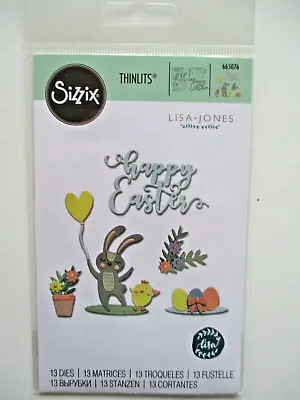 Sizzix Thinlits Cutting Dies - Easter Icons - Happy Easter - Bunny Chick Eggs • £6