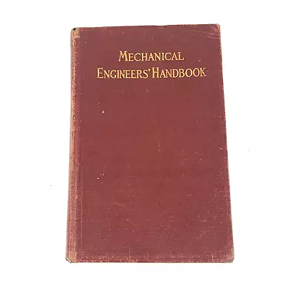 Mechanical Engineers' Handbook By Lionel S Marks (1916 Leather) 1st/9th • $400