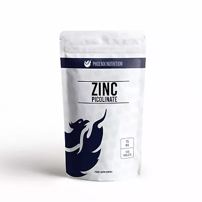 Zinc Picolinate 15mg Tablets - Chelated Form Improved Bioavailability • £5.99