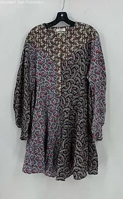 Isabel Marant Étoile Womens Multicolor Paisley Cotton Long Sleeve Shift Dress 44 • $34.99