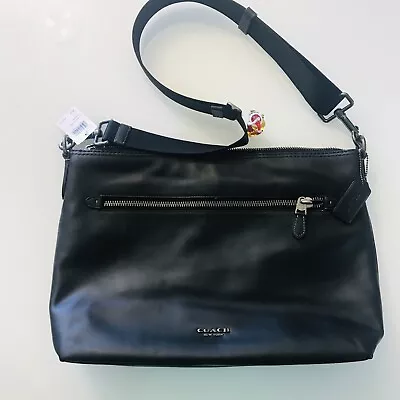 Coach GRAHAM Soft Men Messenger Bag Black • $300