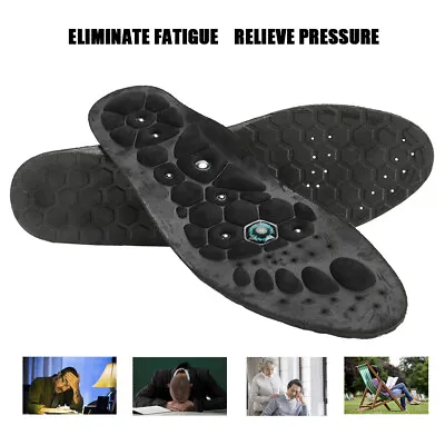 £7.54 • Buy Foot Magnetic Massage Shoe Insoles Acupressure Therapy Reflexology Pain Relief M