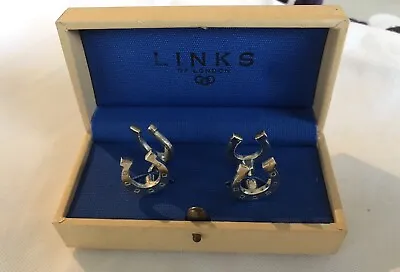 LINKS Of London Sterling Silver Lucky Horseshoe Cufflinks In Box • £60