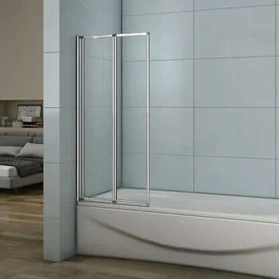 £63 • Buy New 1400mm Glass Over Bath  Folding Shower Screen Door Panel