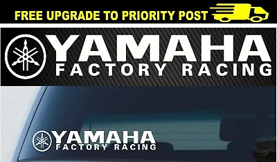 $6.90 • Buy YAMAHA FACTORY RACING Sticker Motocross Car Racing Window Banner Ute Van Decal