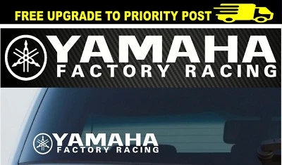 $6.90 • Buy YAMAHA FACTORY RACING Sticker Motocross Car Racing Window Banner Ute Van Decal