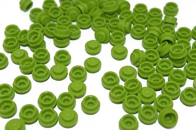 100 New LEGO Lime Green 1x1 Round Plates 6141 Bright Yellow Green City Dot Cap • $1.99