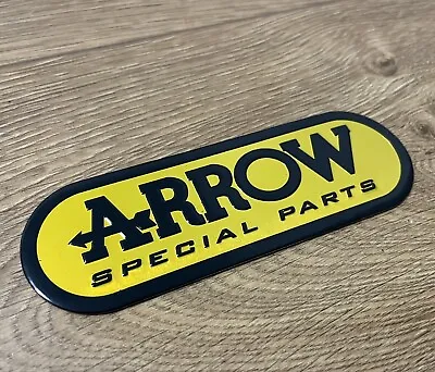 Arrow Metal Badge Exhaust Sticker Decal Heatproof 95mm X 30mm • $5.91