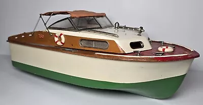 1950s Fleetline The Marlin 551 Cabin Cruiser Battery Operated Toy Boat Japan • $99.88